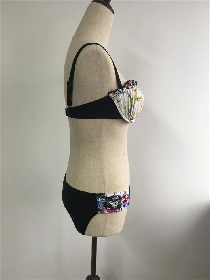 Art Print Ruched Underwire Swim Set suppliers